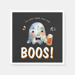 Serviette En Papier Juste ici pour les Boos   Fête d'Halloween