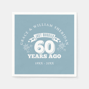 Serviette En Papier Juste marié 60ème anniversaire de Mariage