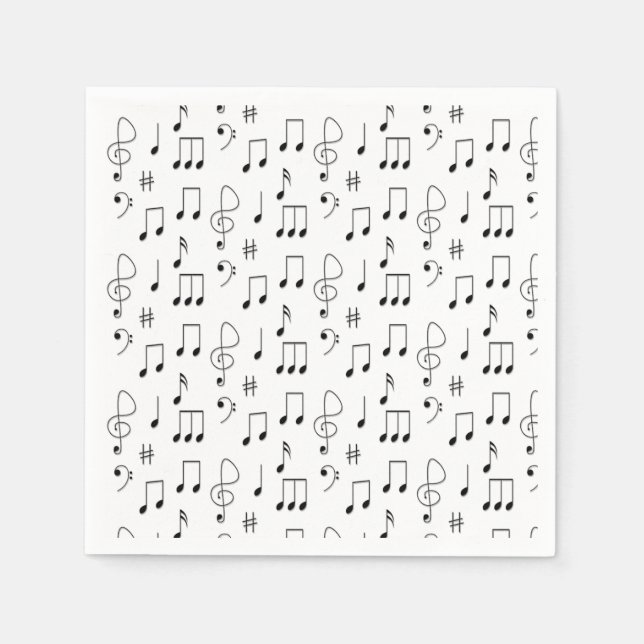 Serviette En Papier Juste Noté Blanc (Devant)