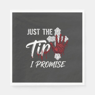 Serviette En Papier Juste pour promettre Halloween Main Sanglante Croi