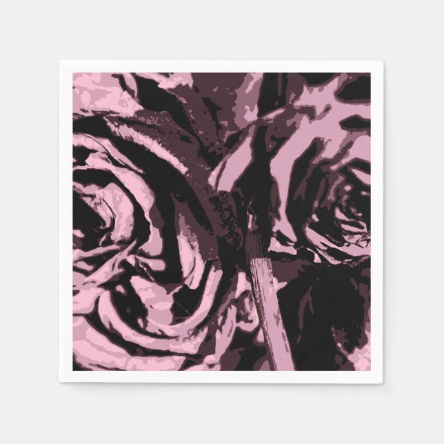 Serviette En Papier Juste quelques roses (Devant)