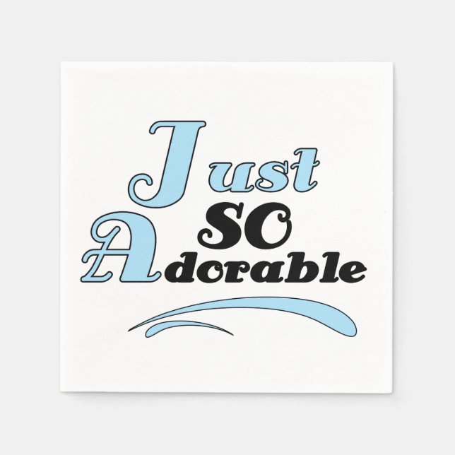 Serviette En Papier Juste si adorable (Devant)