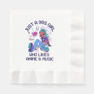Serviette En Papier Juste une fille des années 90 qui aime la musique