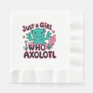 Serviette En Papier juste une fille qui aime Axolotl