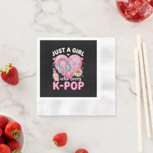 Serviette En Papier Juste une fille qui aime la K-Pop