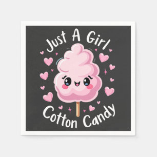 Serviette En Papier Juste une fille qui aime le bonbon de coton