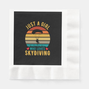 Serviette En Papier juste une fille qui aime le parachutisme