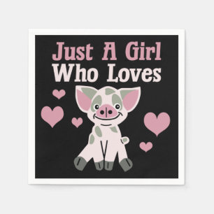 Serviette En Papier Juste Une Fille Qui Aime Les Cochons