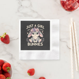Serviette En Papier Juste Une Fille Qui Aime Les Lapins
