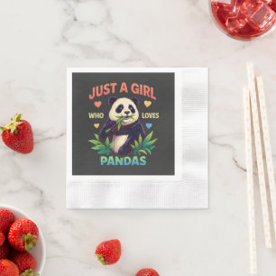 Serviette En Papier Juste une fille qui aime les pandas mignons