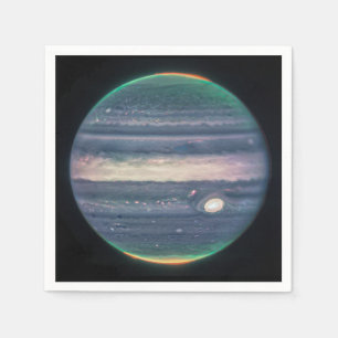 Serviette En Papier JWST Image de la planète Jupiter en infrarouge