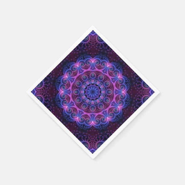 Serviette En Papier Kaleidoscope Apophyse Coeurs Mandala (Coin)