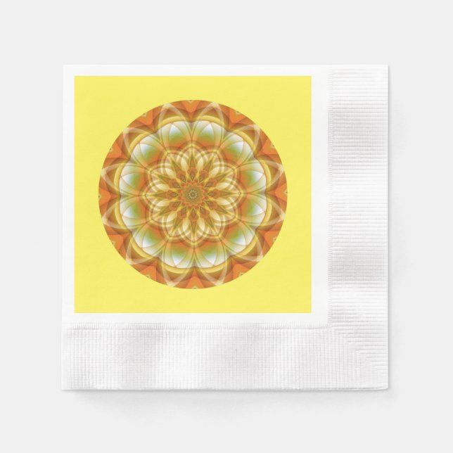 Serviette En Papier Kaleidoscope d'automne (Devant)