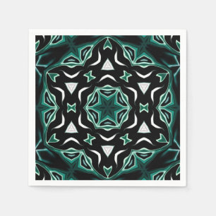 Serviette En Papier kaléidoscope marocain-africain motif sombre