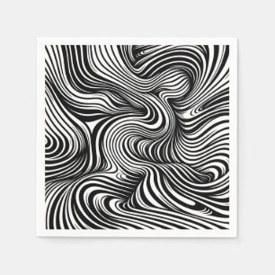 Serviette En Papier Kaleidoscope monochrome