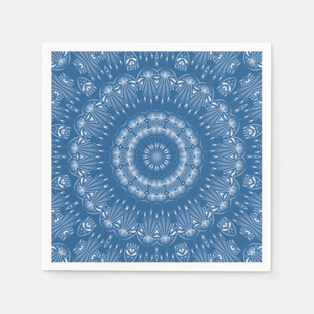 Serviette En Papier Kaleidoscopic mosaic abstract circle ornamental na (Devant)