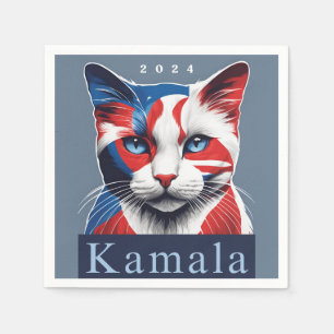 Serviette En Papier Kamala Cat 2024 Démocrate des élections américaine