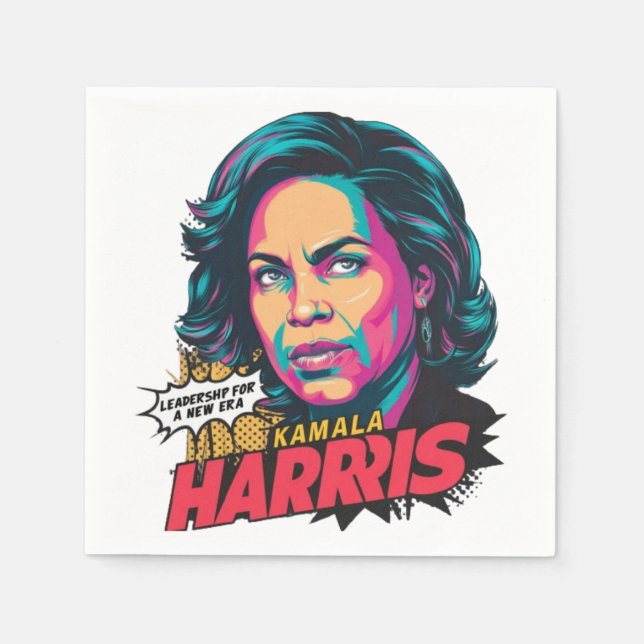 Serviette En Papier Kamala Harris (Devant)