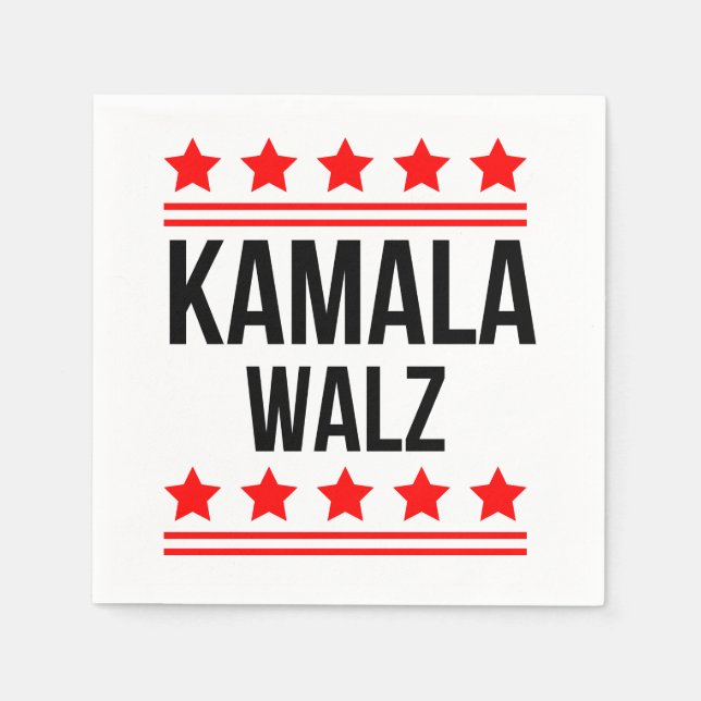 Serviette En Papier Kamala Harris Et Tim Walz 2024 (Devant)