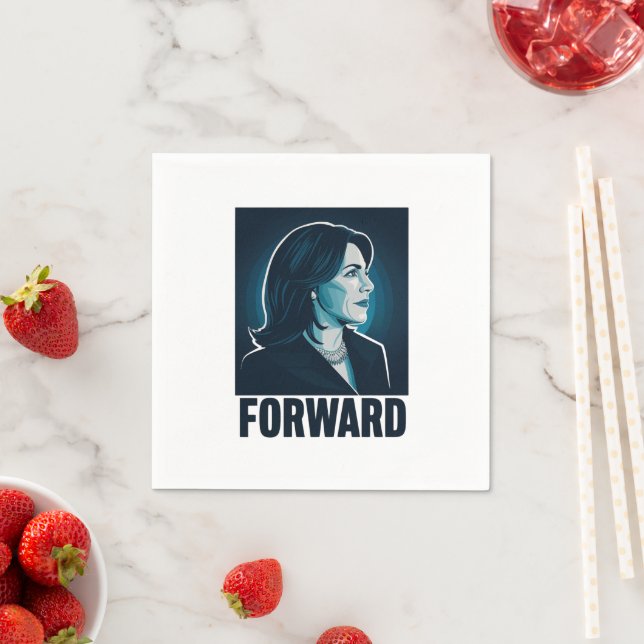 Serviette En Papier Kamala Harris Forward Élection Présidentielle 2024 (En situation)