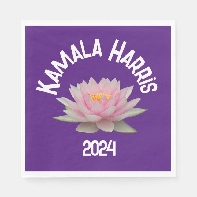 Serviette En Papier Kamala Harris Lotus 2024 (Devant)