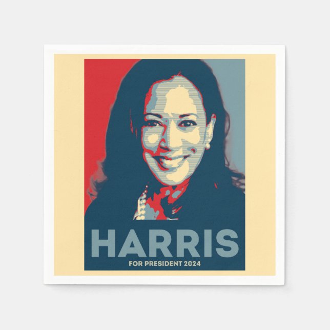 Serviette En Papier Kamala Harris pour le président 2024 - Hope (Devant)