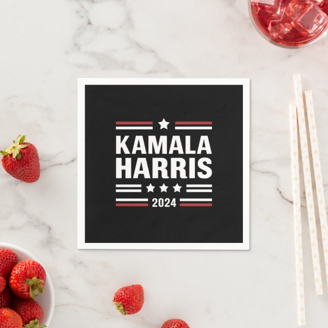 Serviette En Papier Kamala Harris pour le président People 2024 (En situation)