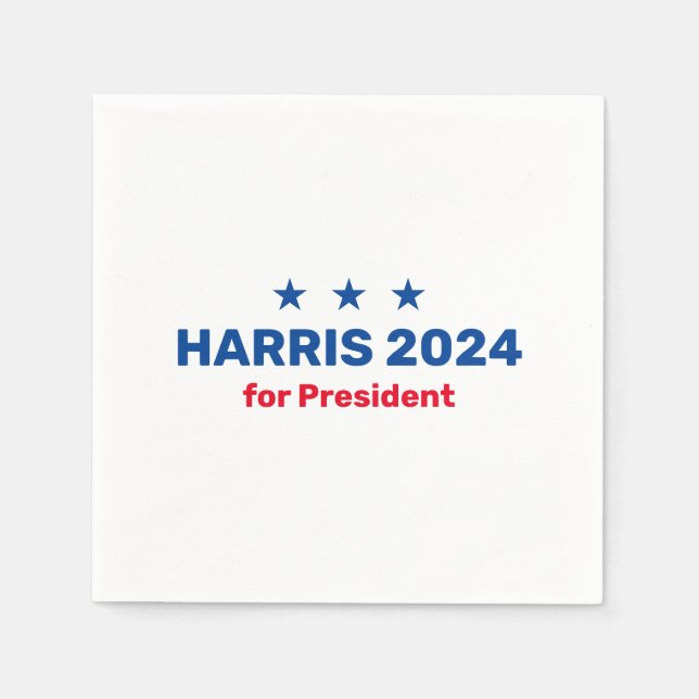 Serviette En Papier Kamala Harris Présidente 2024 (Devant)