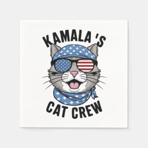 Serviette En Papier Kamala's Cat Crew Election Cat Lady Cadeau