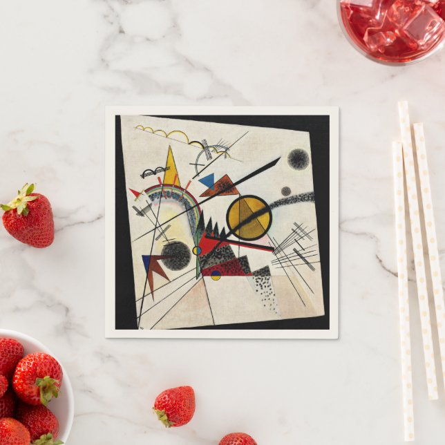 Serviette En Papier Kandinsky - Dans le noir (En situation)