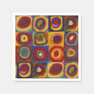 Serviette En Papier Kandinsky Farbstudie Quadrate Carrés colorés