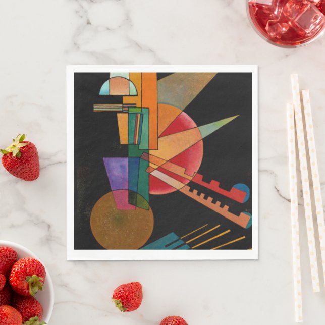 Serviette En Papier Kandinsky - Interprétation Abstraite (En situation)