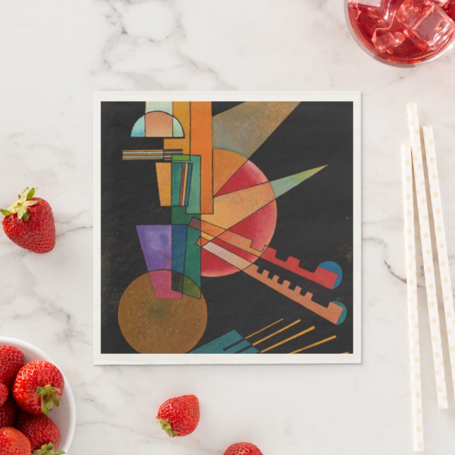 Serviette En Papier Kandinsky - Interprétation Abstraite (En situation)