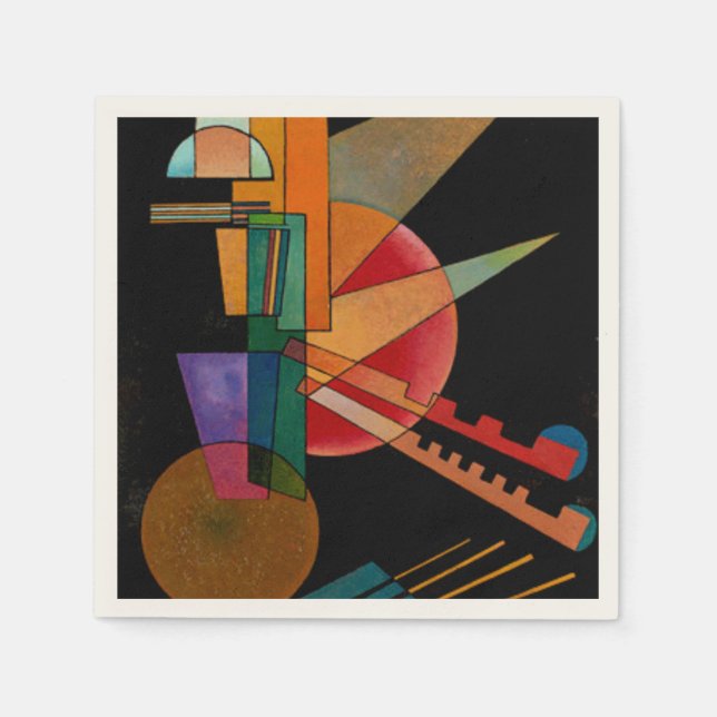 Serviette En Papier Kandinsky - Interprétation Abstraite (Devant)