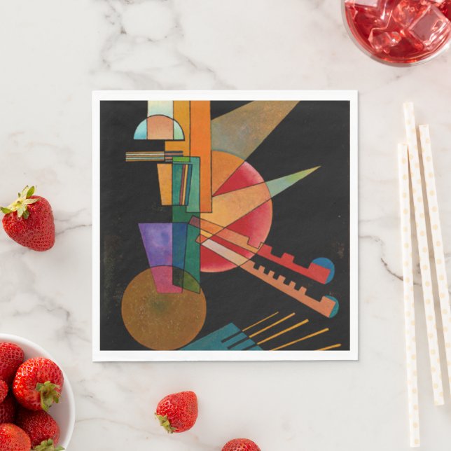 Serviette En Papier Kandinsky - Interprétation Abstraite (En situation)