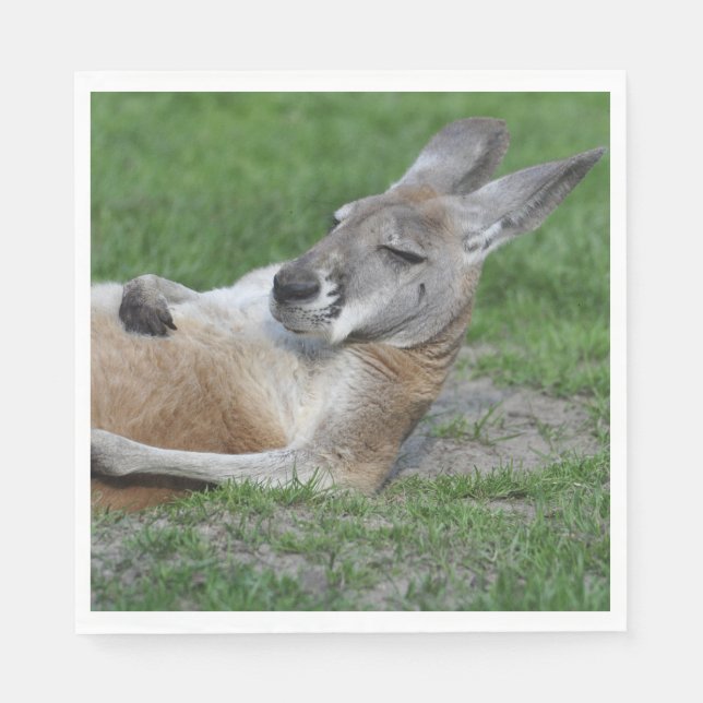 Serviette En Papier Kangaroo à dos (Devant)
