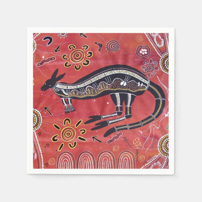 Serviette En Papier Kangaroo Dreaming Napkins (Devant)