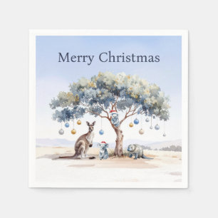 Serviette En Papier Kangourou de Noël Koalas Ornithorynque Gumtree Bou