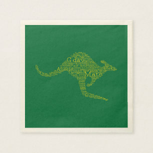Serviette En Papier Kangourou en argot australien