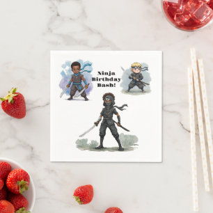 Serviette En Papier Karate Ninja Boy's Birthday Bash