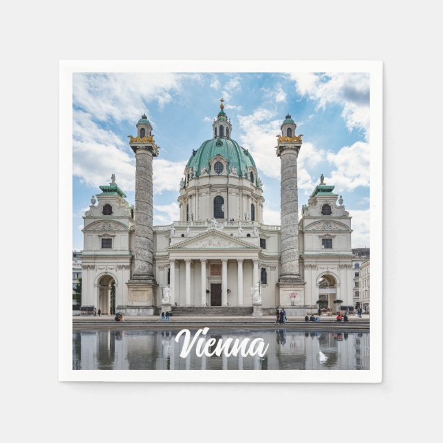 Serviette En Papier Karlskirche à Vienne, Autriche (Devant)