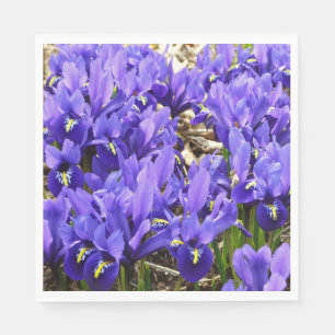 Serviette En Papier Katherine Hodgkin Irises Printemps Violet Floral