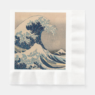 Serviette En Papier Katsushika Hokusai. La Grande Vague au large de Ka