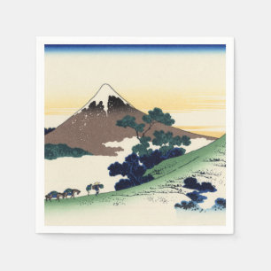 Serviette En Papier Katsushika Hokusai. Le col de l'Inume dans la prov