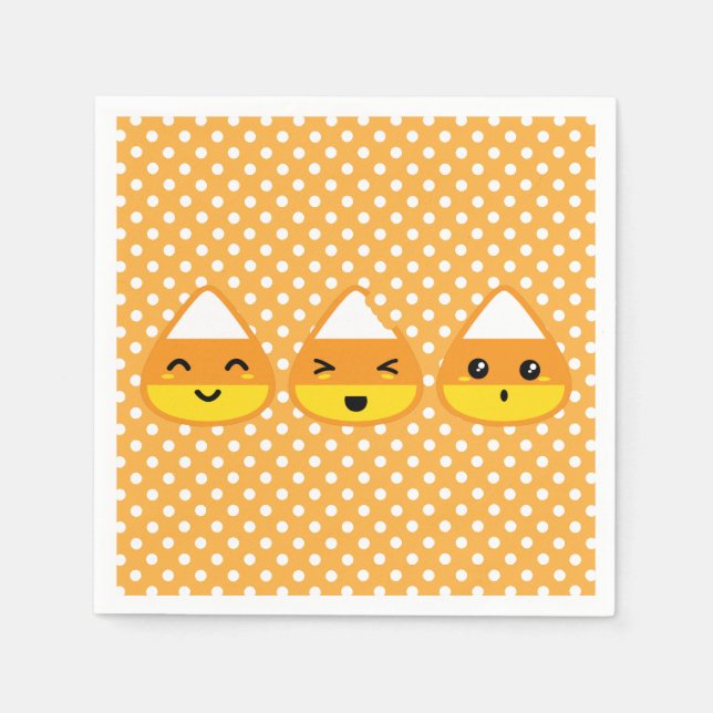 Serviette En Papier Kawaii Candy Corn Napkins (Devant)