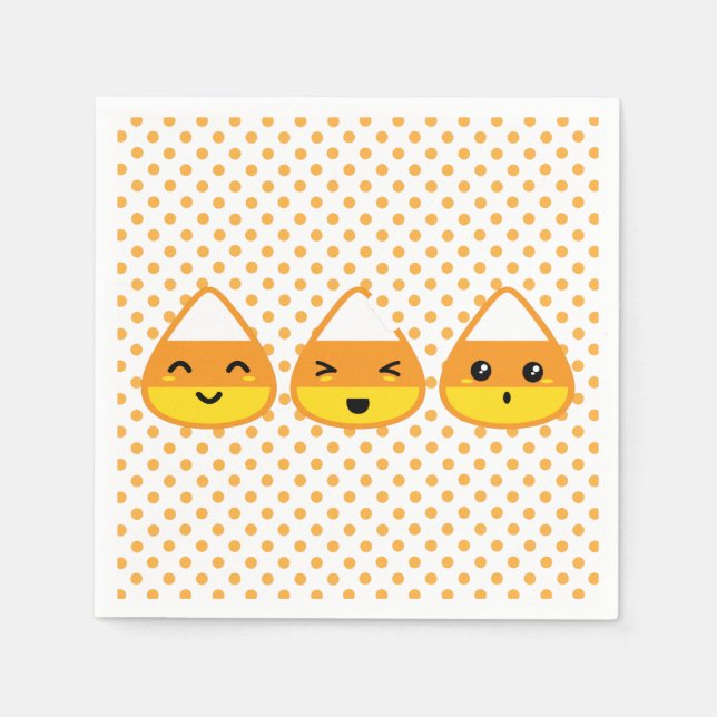 Serviette En Papier Kawaii Candy Corn Napkins (Devant)