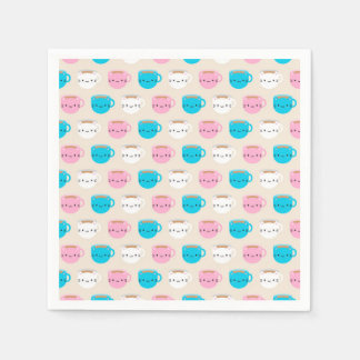 Serviette En Papier Kawaii Cats Cup de Thé