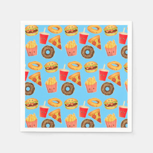 Serviette En Papier Kawaii Cute Junk Food