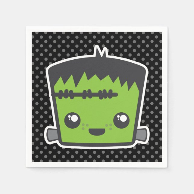 Serviette En Papier Kawaii Frankenstein Napkins (Devant)