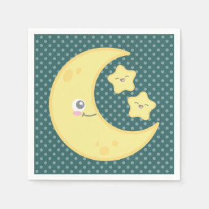 Serviette En Papier Kawaii Lune et Stars serviettes